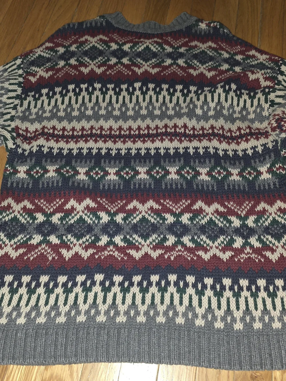 VINTAGE Y2K ABERCROMBIE & FITCH Men's Multicolor Fair Isle Crewneck Sweater XL